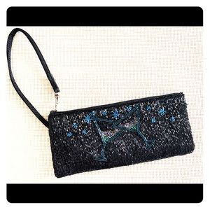 Black Sequin Wristlet
